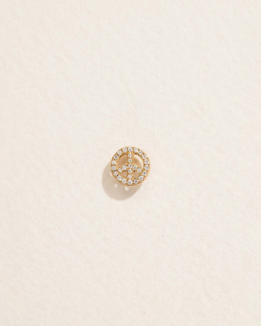 Pamela Love Pave Peace Stud | Piercing Jewelry