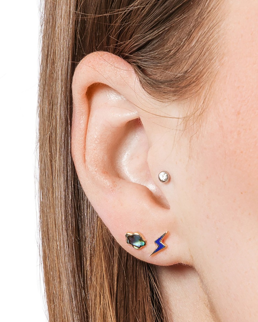 Pamela Love Lightning Bolt Stud | Piercing Jewelry