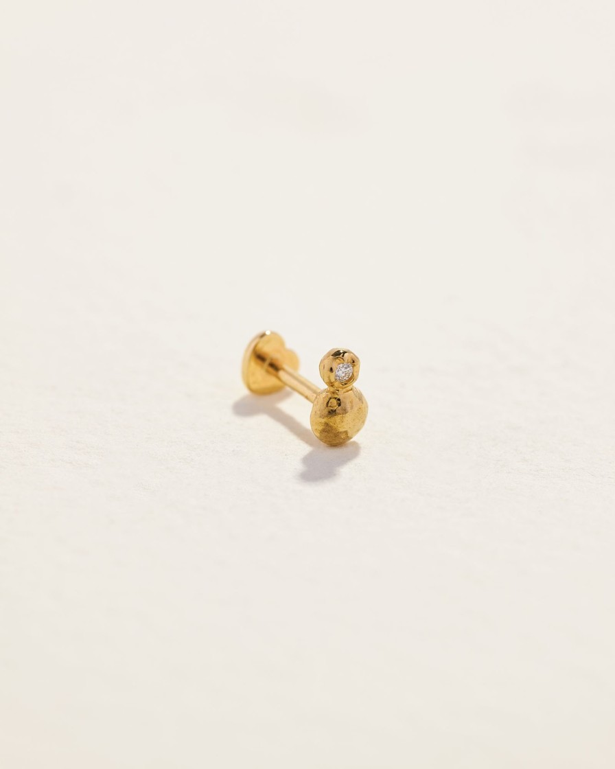 Pamela Love 4Mm Molten Double Dot Stud | Piercing Jewelry